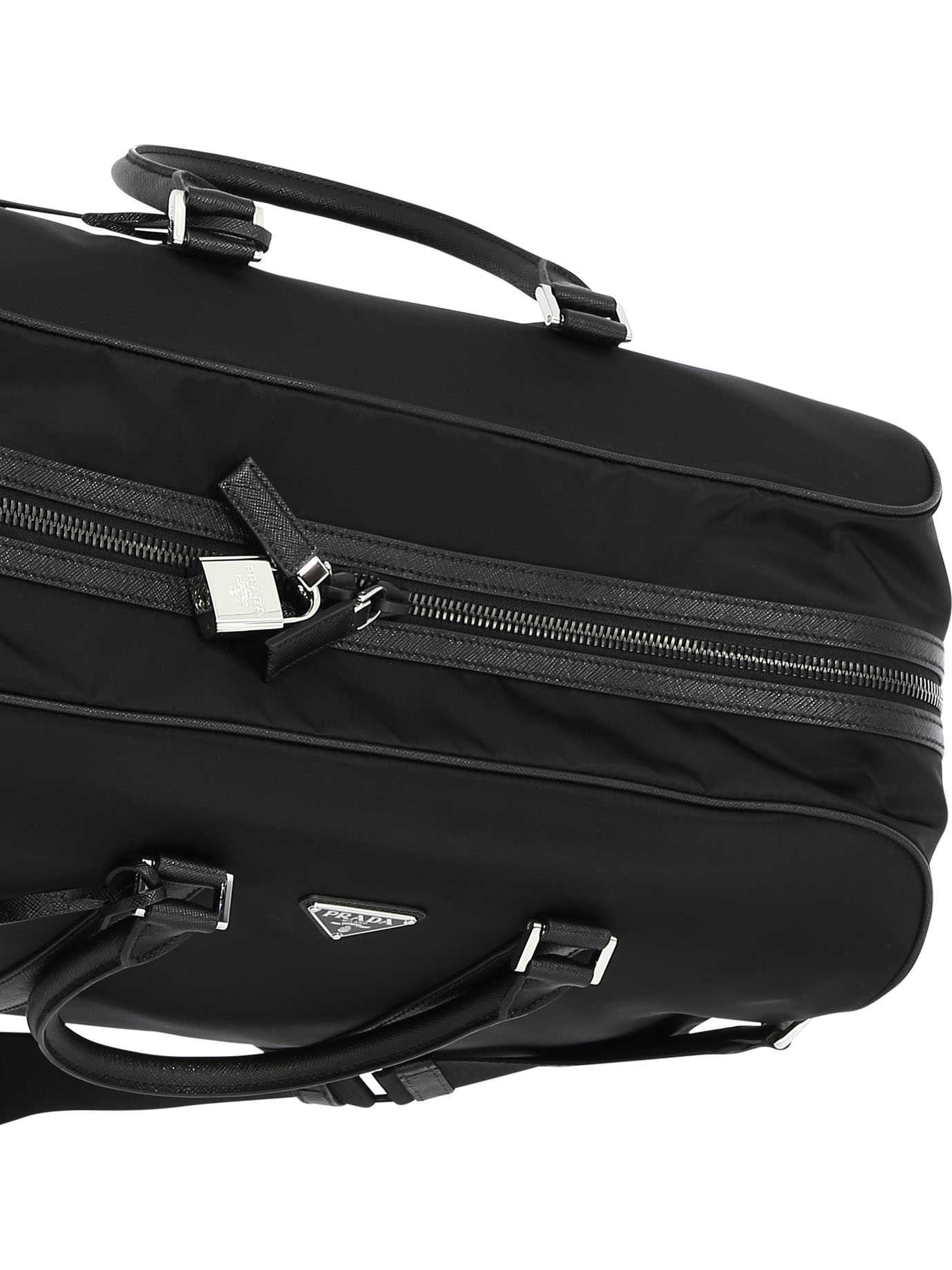 PRADA Re-Nylon and Saffiano leather duffel bag